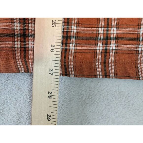 Mossy Oak Flannel Shirt Mens XL Orange Plaid Button Long Sleeve Outdoor Hunters - Picture 6 of 7